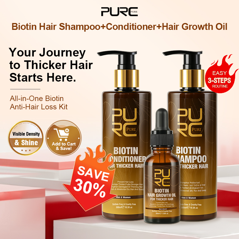 Hair Care Gift Set - PURC Biotina aceite para el crecimiento