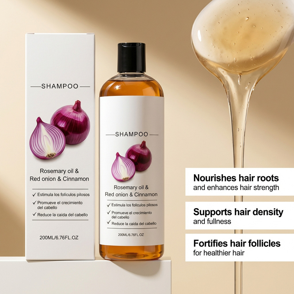 Champú de Cebolla Roja y Romer - Hair Care For Hair Fall reseña y precio