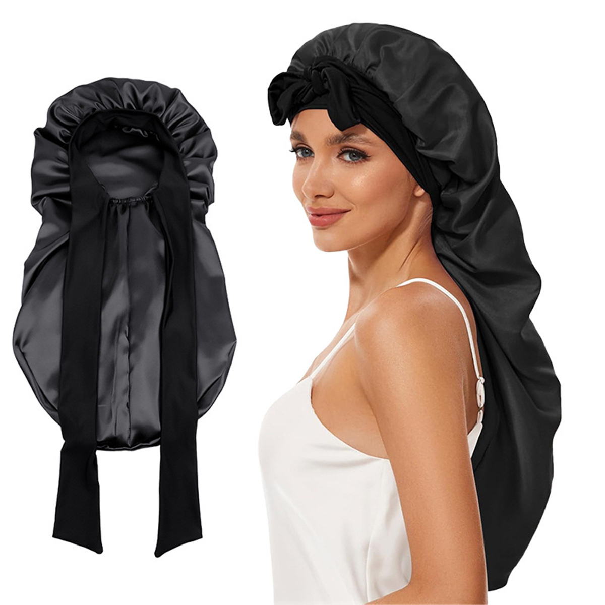Gorro de satén largo y sedoso  - Satin Hair Bonnet reseña y precio