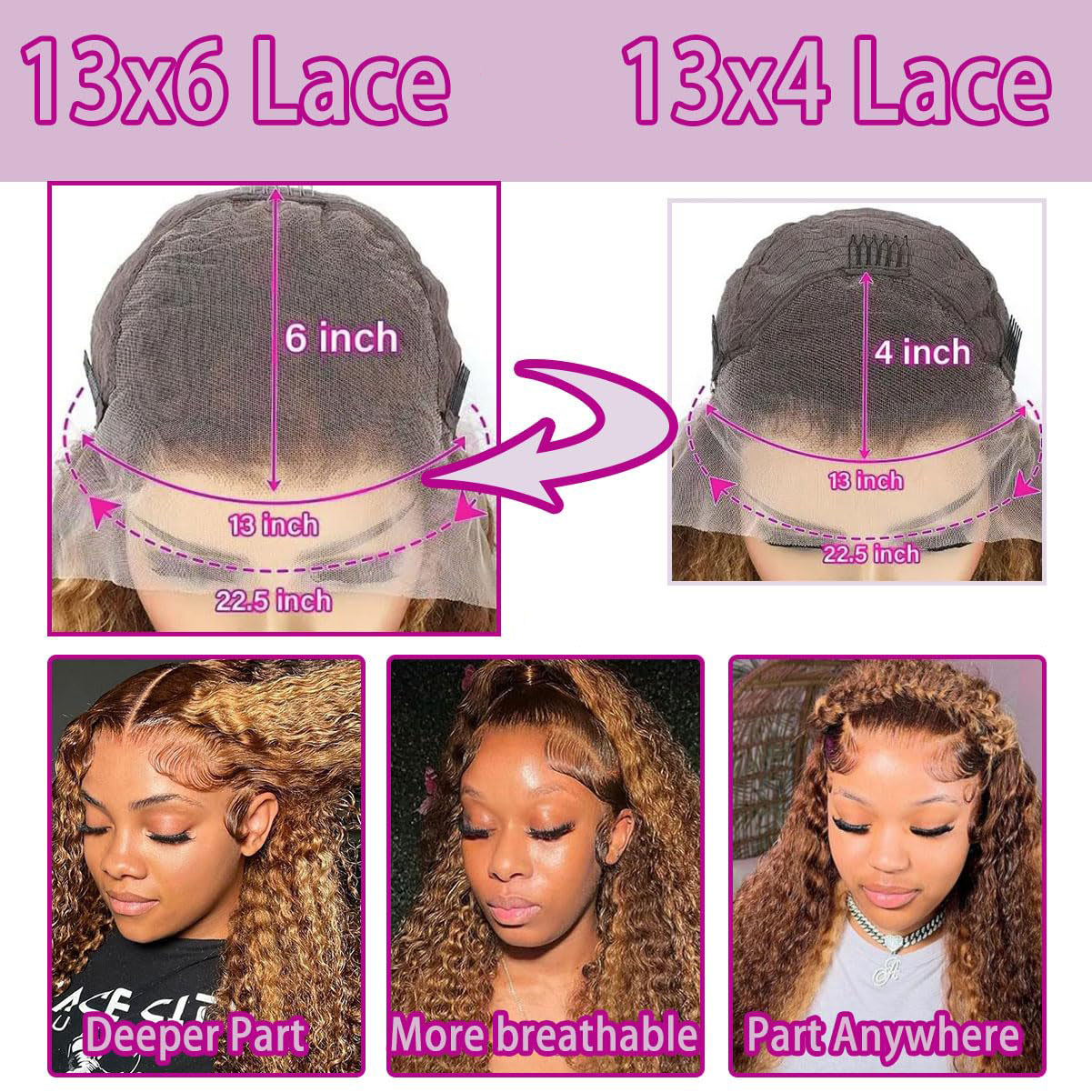 36 pulgadas de onda profunda P - Lace Front Wig reseña y precio