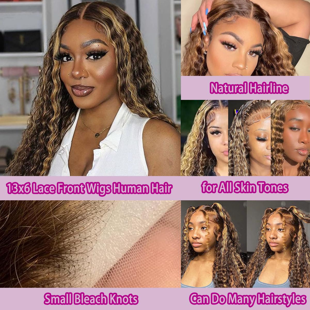 36 pulgadas de onda profunda P - Lace Front Wig reseña y precio